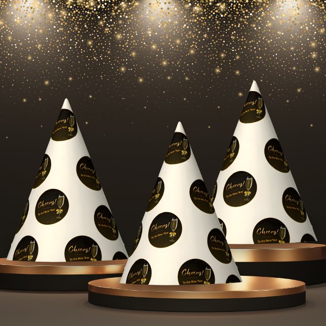 Elegant Champagne New Year Eve Party Hat Partyhütchen (Von Creator hochgeladen)