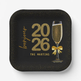 Elegant Champagne New Year's Eve Pappteller