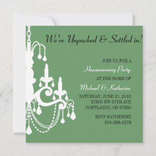 Elegant Chandelier Housewarming Party Invitation