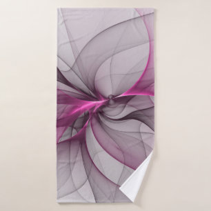 Élégant Chaos Moderne Art Fractal Abstrait Rose