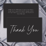 Elegant Charcoal Black Minimalist Wedding Dankeskarte<br><div class="desc">Celebrate your love with this minimalist charcoal black wedding thank you card design. Featuring an elegant,  simple look,  it's perfect for an elegant autumn ceremony. This earthy,  modern look offers a warm and sophisticated feel for your wedding. Created by Simply Farmhouse Press.</div>