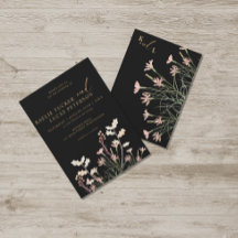 Elegant Charm Wild Flower | Black & Gold Wedding