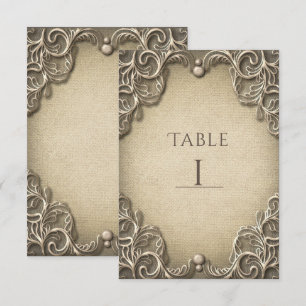 Élégant charme Sud Rustique Burlap Numéro de table