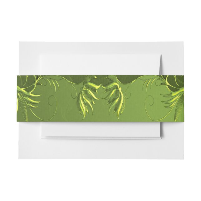 Elegant Chartreuse Green Einladungsbanderole (Vorderseite Beispiel)