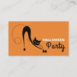 Élégant chat, Halloween Party Ticket Invitation