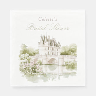 Elegant Chateau French Romance Bridal Shower  Serviette