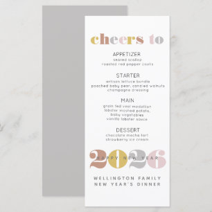 Elégant Cheers to 2024 Silver New Years Menu