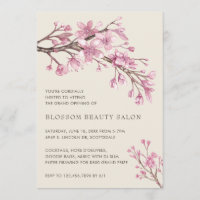 Elegant Cherry Blossom Beauty Salon Grand Opening