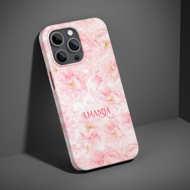 Elegant Cherry Blossom Pattern Design Sherpa Blank iPhone 15 Pro Hülle (Von Creator hochgeladen)