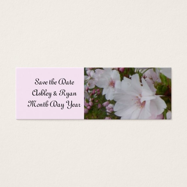Elegant Cherry Blossom Save the Date (Vorderseite)