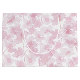 Elegant Cherry Blossom Wasserfarbe Handgemalt Große Geschenktüte
