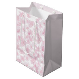 Elegant Cherry Blossom Wasserfarbe Handgemalt Mittlere Geschenktüte