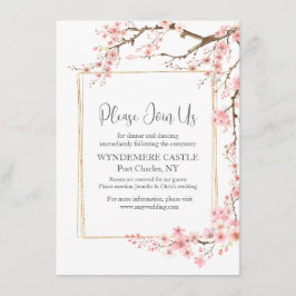 Elegant Cherry Blossom Wedding Begleitkarte