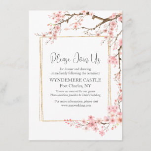 Elegant Cherry Blossom Wedding Begleitkarte