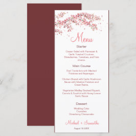Elegant Cherry Blossom Wedding Menükarte