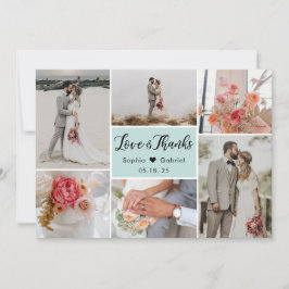 Elegant Chic 6 Photo Collage Mariage Merci voiture