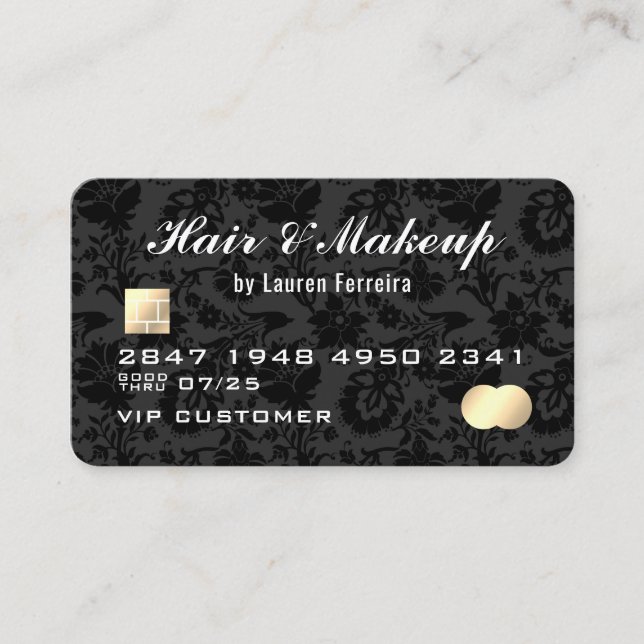 Elégant Chic Beauty Professional Faux Carte de cré (Devant)