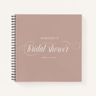 Elegant Chic Calligraphy Brautparty Guest Notizbuch