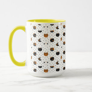 Elegant Chic Cat Patterns Tasse