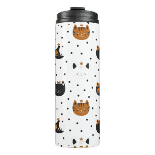 Elegant Chic Cat Patterns Thermosbecher