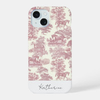 Élégant Chic Cheval Rose Toile Nom
