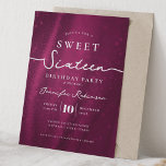 Elegant Chic Glitter Sweet 16 Birthday Hot Pink  Einladung<br><div class="desc">Celebrate in Style with Chic Glitter fabric Sweet 16 Invitation. Make your Sweet 16 party unforgettable with the Chic Glitter fabric invitation. Customize with your party details for a chic and elegant touch.</div>