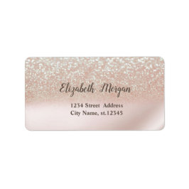 Elegant Chic Glitzer Ombre Bokeh Adressaufkleber