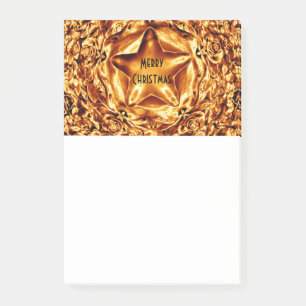 Elegant Chic Gold Kupfer Weihnachtsstern Shiny Post-it Klebezettel