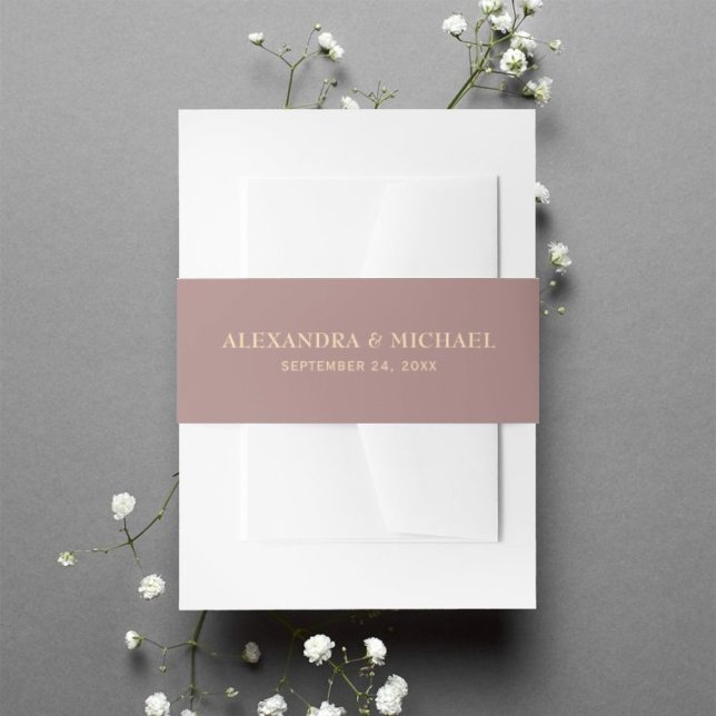 Elegant Chic Gold Typografie Script Wedding Einladungsbanderole (Von Creator hochgeladen)