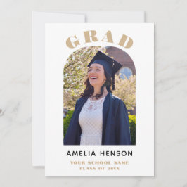 Elegant Chic Grad Foto Arch Abschluss Einladung
