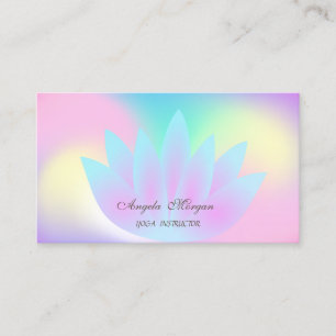Elegant Chic Lotus Blume Holographic Visitenkarte