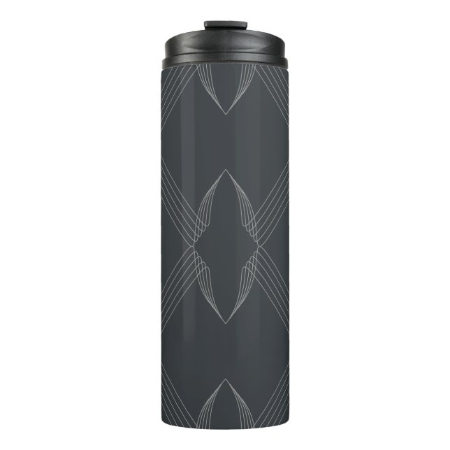 Elegant, chic, luxurious, simple line pattern thermosbecher (Vorderseite)