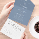 Elegant Chic Modern Simple QR Code Wedding All In One Einladung<br><div class="desc">Composed of  cursive script and serif typography. These elements are modern,  simple,  and chic.

This is designed by White Paper Birch Co. exclusive for Zazzle.

Available here:
http://www.zazzle.com/store/whitepaperbirch</div>