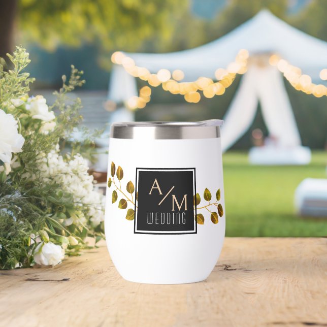Élégant Chic Monogramme Blanc (Extérieur)