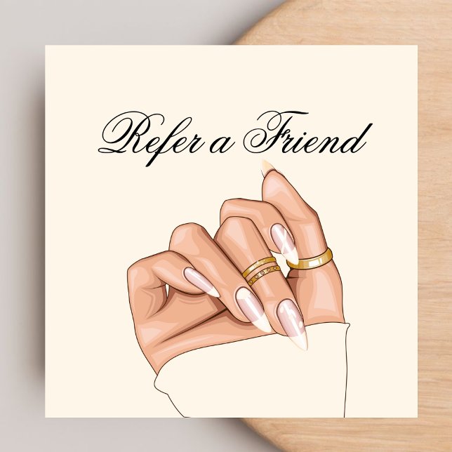 Elégant Chic Nail Salon Manicurist Carte de référe (Créateur téléchargé)