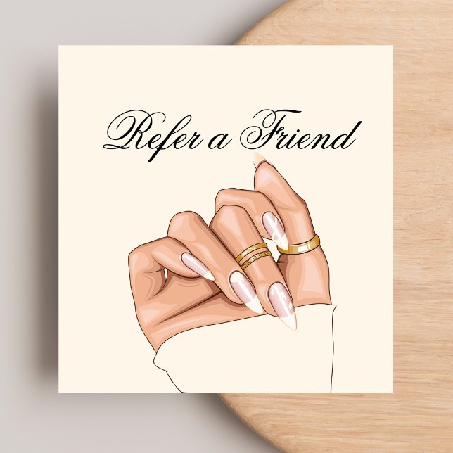 Elégant Chic Nail Salon Pedicurist Carte de référe (Créateur téléchargé)