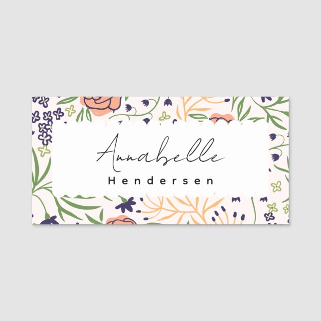Elegant Chic Namensschild (Vorderseite)