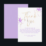 Elegant Chic Purple Bow Bridal Shower Thank You Dankeskarte<br><div class="desc">Say “thank you” with flair using this gold and light purple bow thank you card! Featuring a watercolor ribbon and stylish script,  this card is the perfect mix of sweet and sophisticated — just like the bride-to-be.</div>