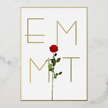 Elegant Chic Rose Stem Monogram Wedding