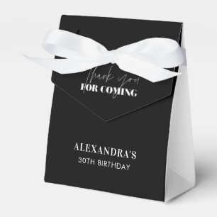 Elegant Chic Schwarz-weiß Danke Geschenkschachtel
