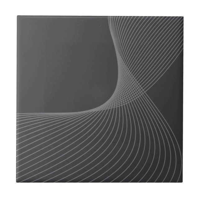 Elegant, chic, simple, modern graphic pattern art fliese (Vorderseite)