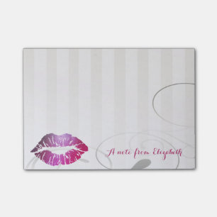 Elegant Chic Stilftiges Girly, Lippen Post-it Klebezettel