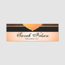 Elegant Chic Stylish Diamonds Namensschild