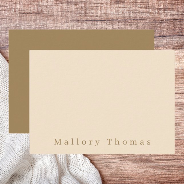 Elegant Chic White Ivory Personal Stationery Mitteilungskarte (Von Creator hochgeladen)