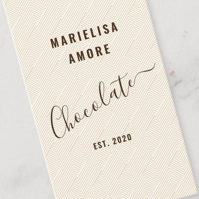 Elegant Chocolate Embossed Texture Look QR Code Visitenkarte (Von Creator hochgeladen)