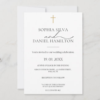 Elegant Christian Wedding Invitation  Einladung