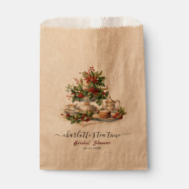Elegant Christmas Bridal Shower Tea Time Party Geschenktütchen