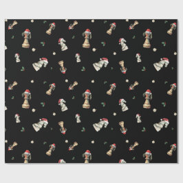 Elegant Christmas Chess Wrapping Paper Sheets Geschenkpapier