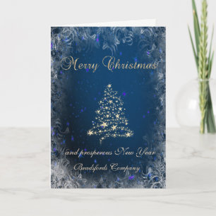 Elegant,Christmas Gold Tree Corporate Feiertagskarte