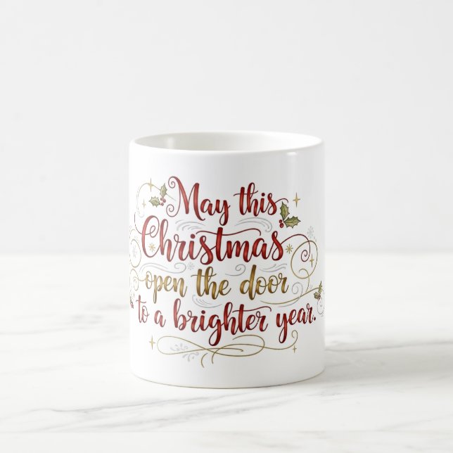 Elegant Christmas Greeting Lettering Mug (Centre)